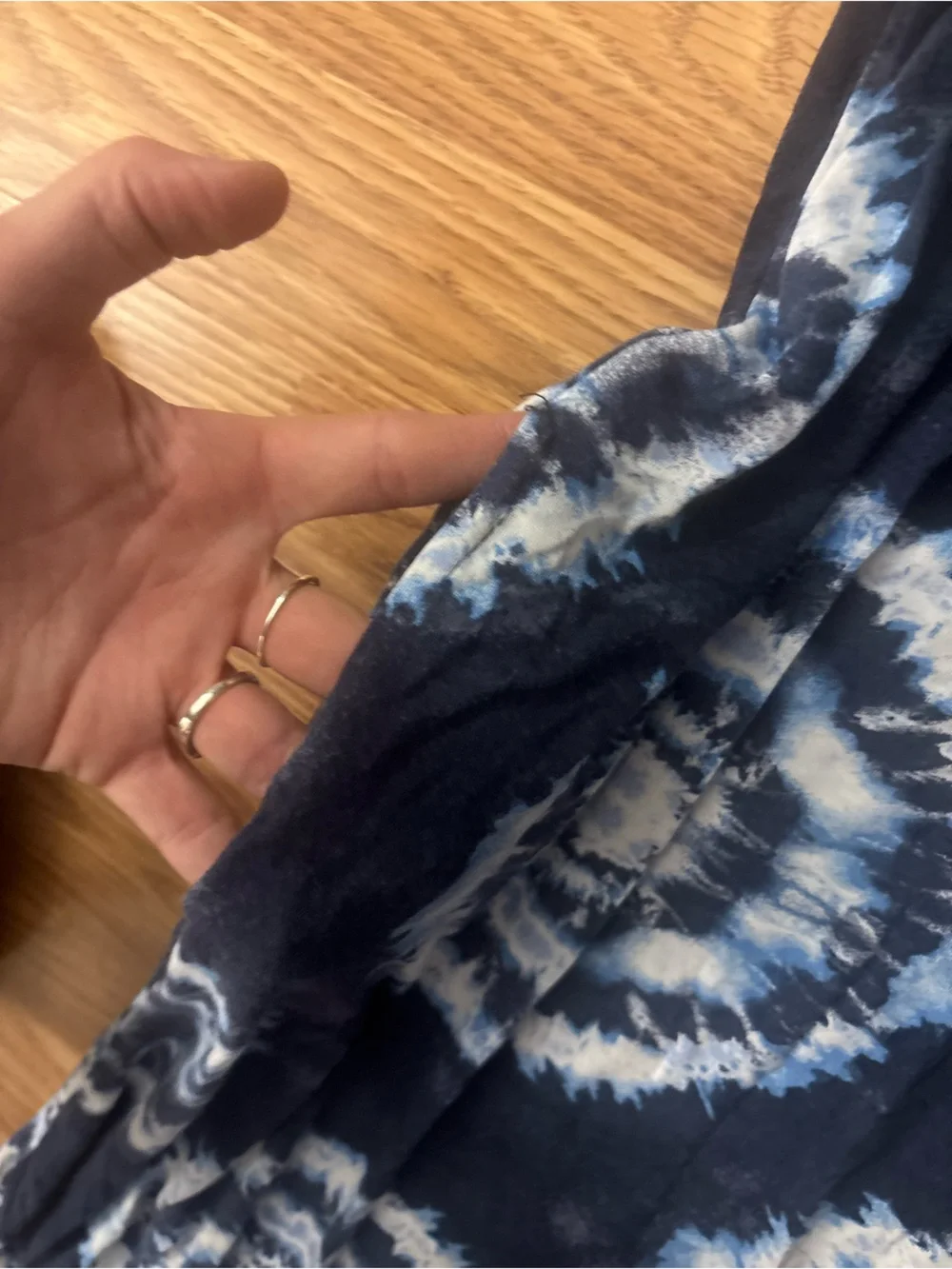Koolaburra By Ugg Navy & White Tie-Dye Sleeveless Maxi Dress Size Medium - Picture 7 of 8